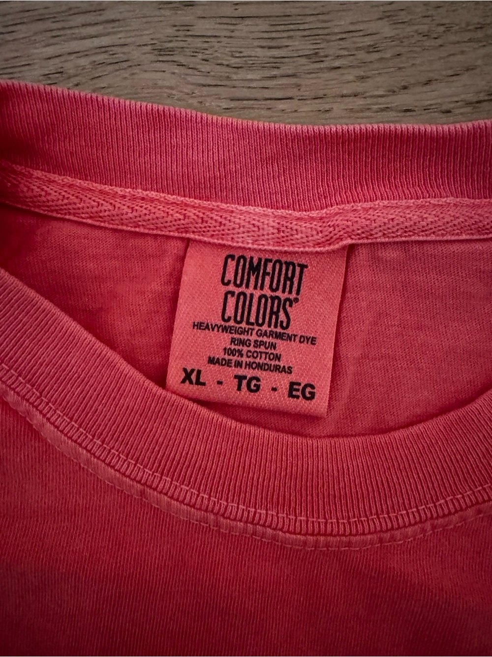Comfort Colors | Coral Crew Neck Tee | XL